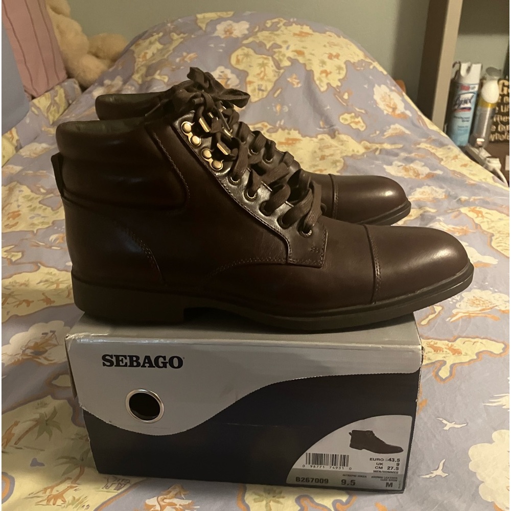 Sebago Brown Leather Men's Boots